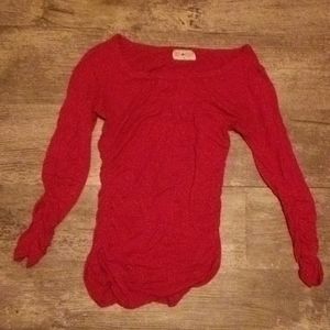 Elastic sides and arms long sleeve shirt